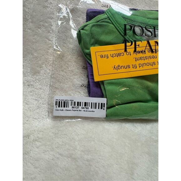 Posh Peanut Hulk Marvel Heroes I AM HULK Pajamas PJ Set Size 18-24M NIB - Picture 3 of 6